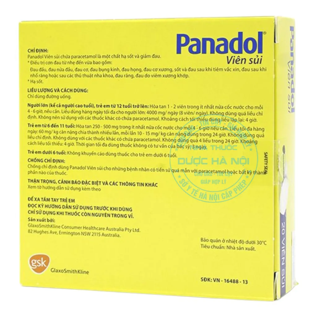 Thuốc sủi Panadol