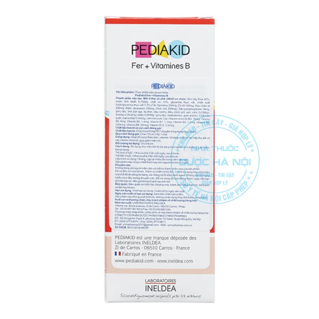 Siro Pediakid Fer + Vitamines B