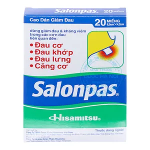 Cao dán Salonpas giúp làm giảm cơn đau nhức và kháng viêm
