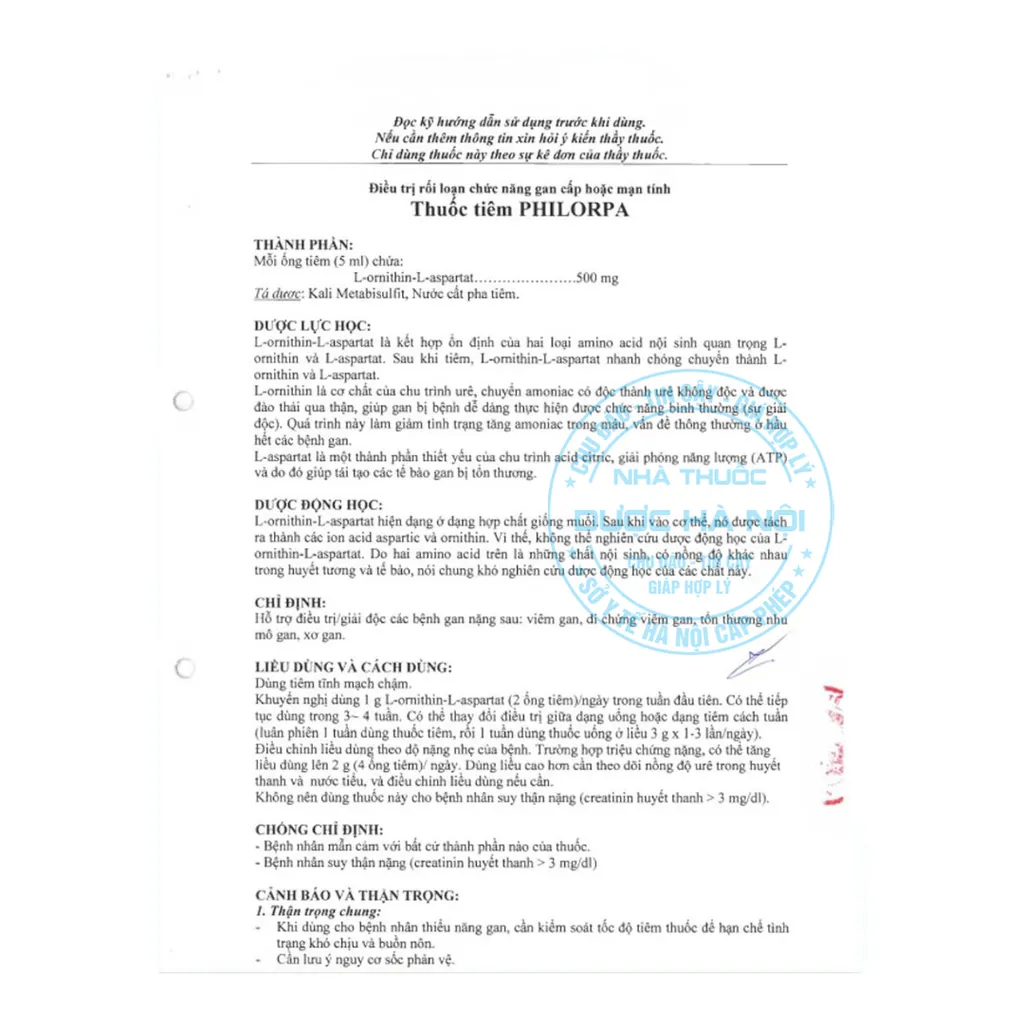 Thuốc tiêm Philorpa