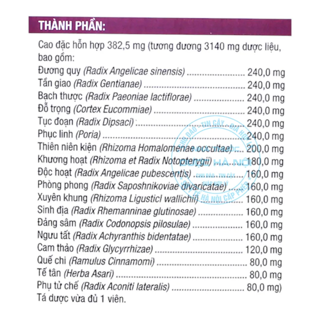 Thuốc Phong Tê Thấp PV