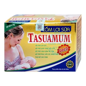 Cốm Lợi Sữa Tasuamum giúp kích thích tuyến sữa và tăng cường chất lượng sữa