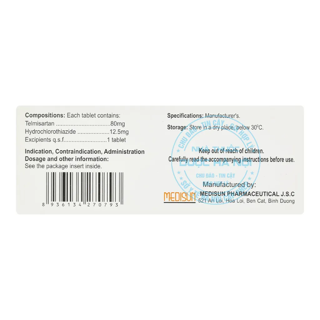 Thuốc Telzid 80/12.5mg