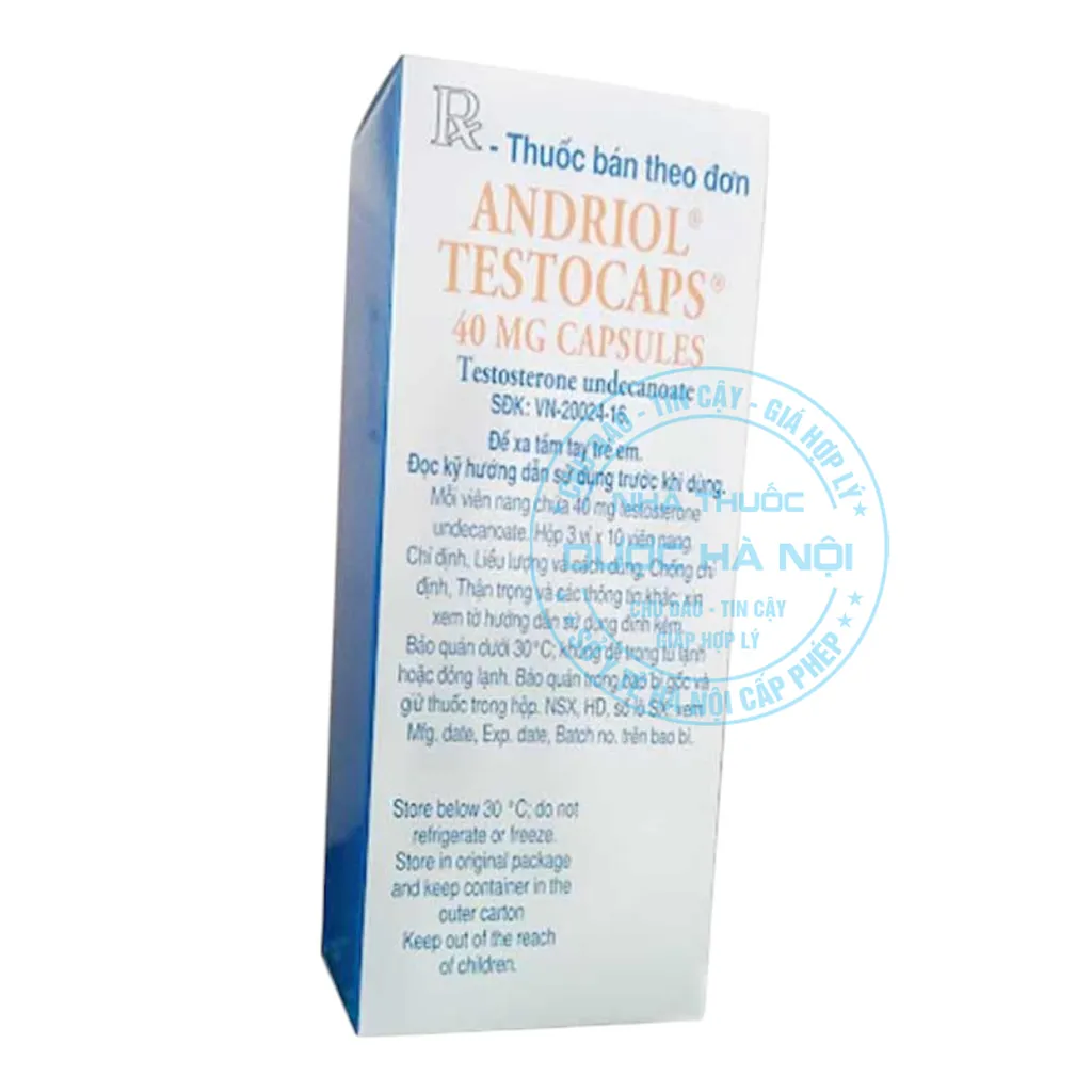 Thuốc Andriol Testocaps 40mg