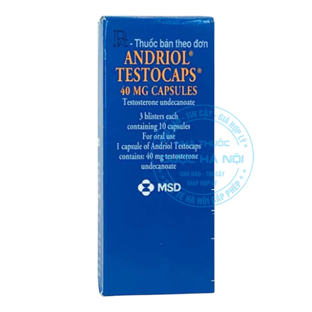 Thuốc Andriol Testocaps 40mg