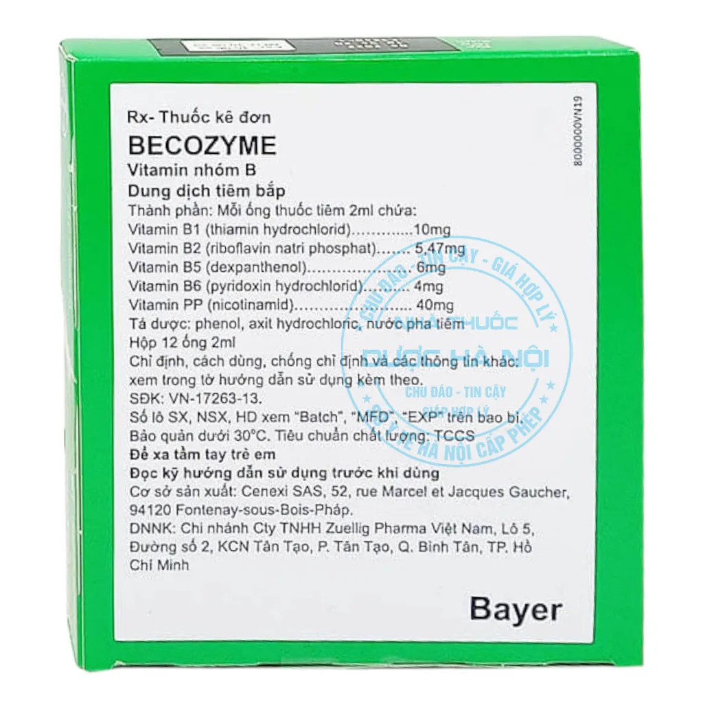 Thuốc tiêm Becozyme Vitamins B