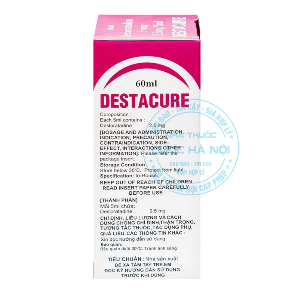 Siro Destacure 2.5mg/5ml