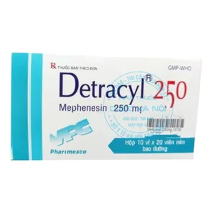 Thuốc Detracyl 250mg điều trị các cơn đau do co thắt cơ