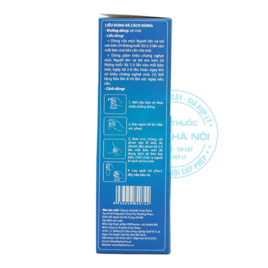 Dung dịch vệ sinh mũi DK-SALT 70ml xanh