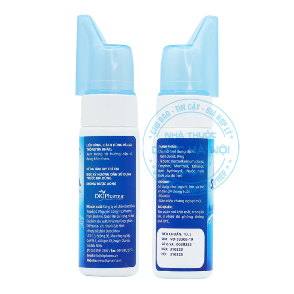 Dung dịch vệ sinh mũi DK-SALT 70ml xanh