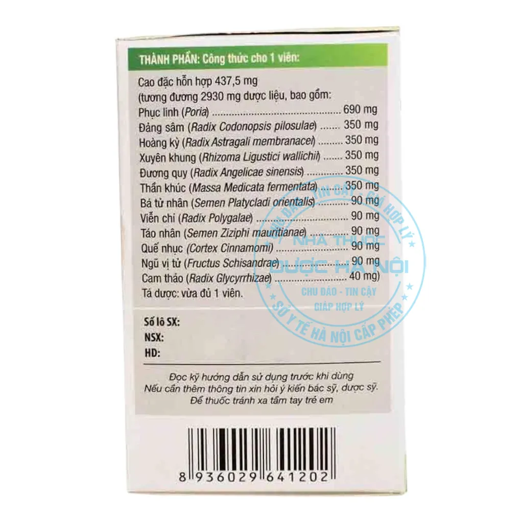 Thuốc Dưỡng Tâm An Thần PV