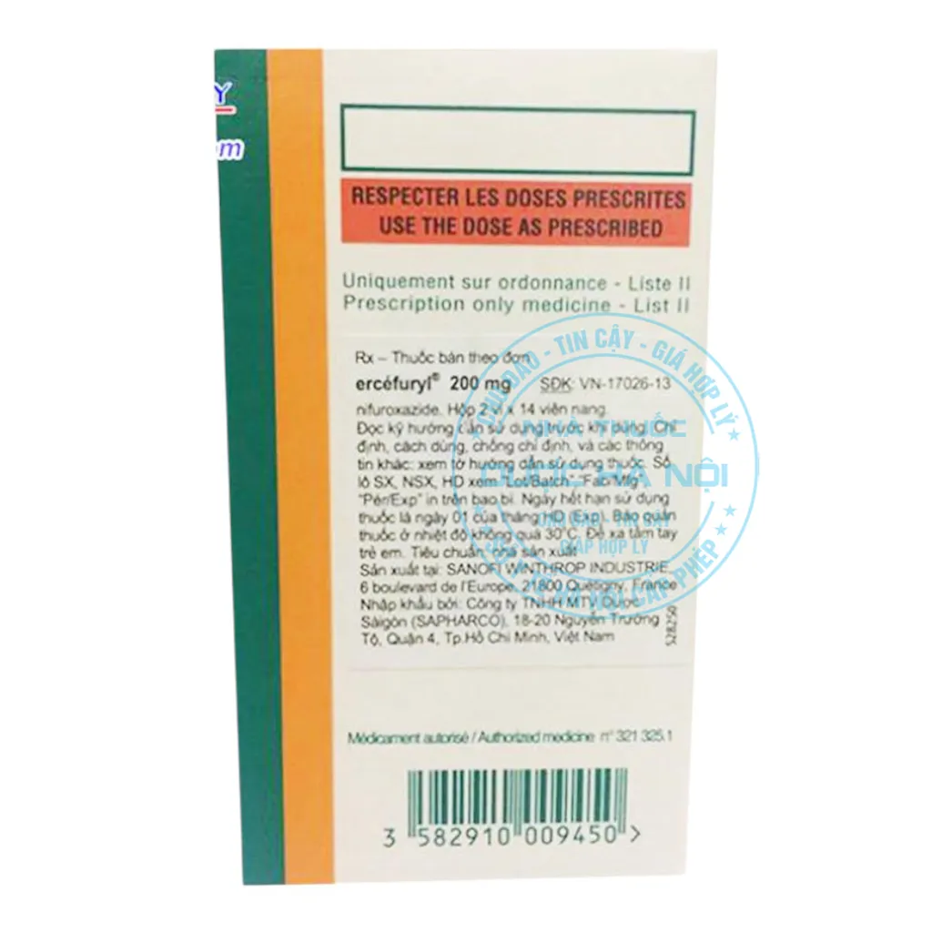 Thuốc Ercéfuryl 200mg