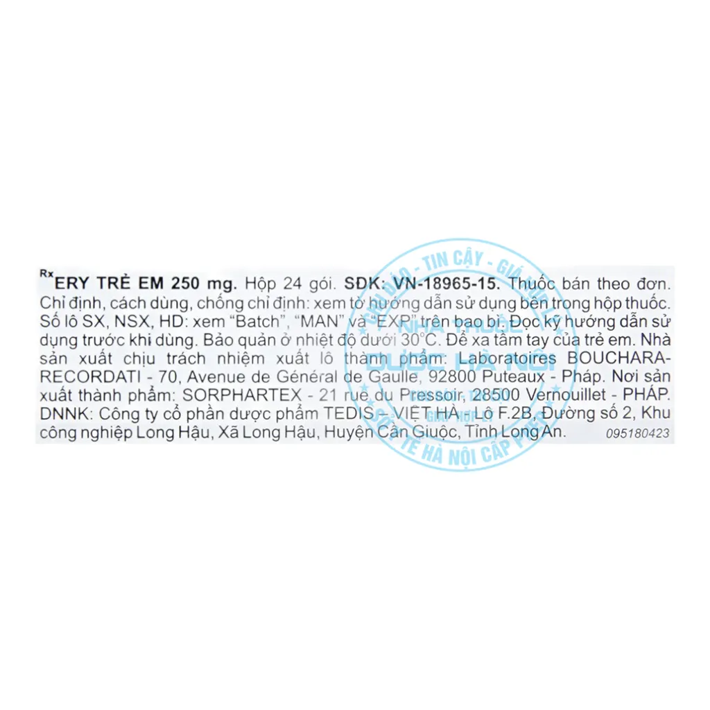 Thuốc Ery Children 250mg