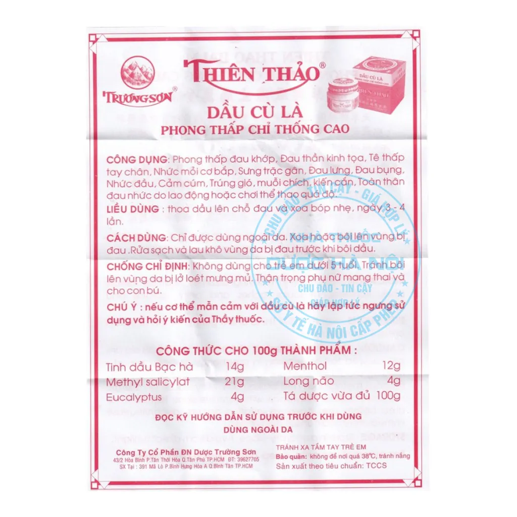 Dầu Cù Là Thiên Thảo