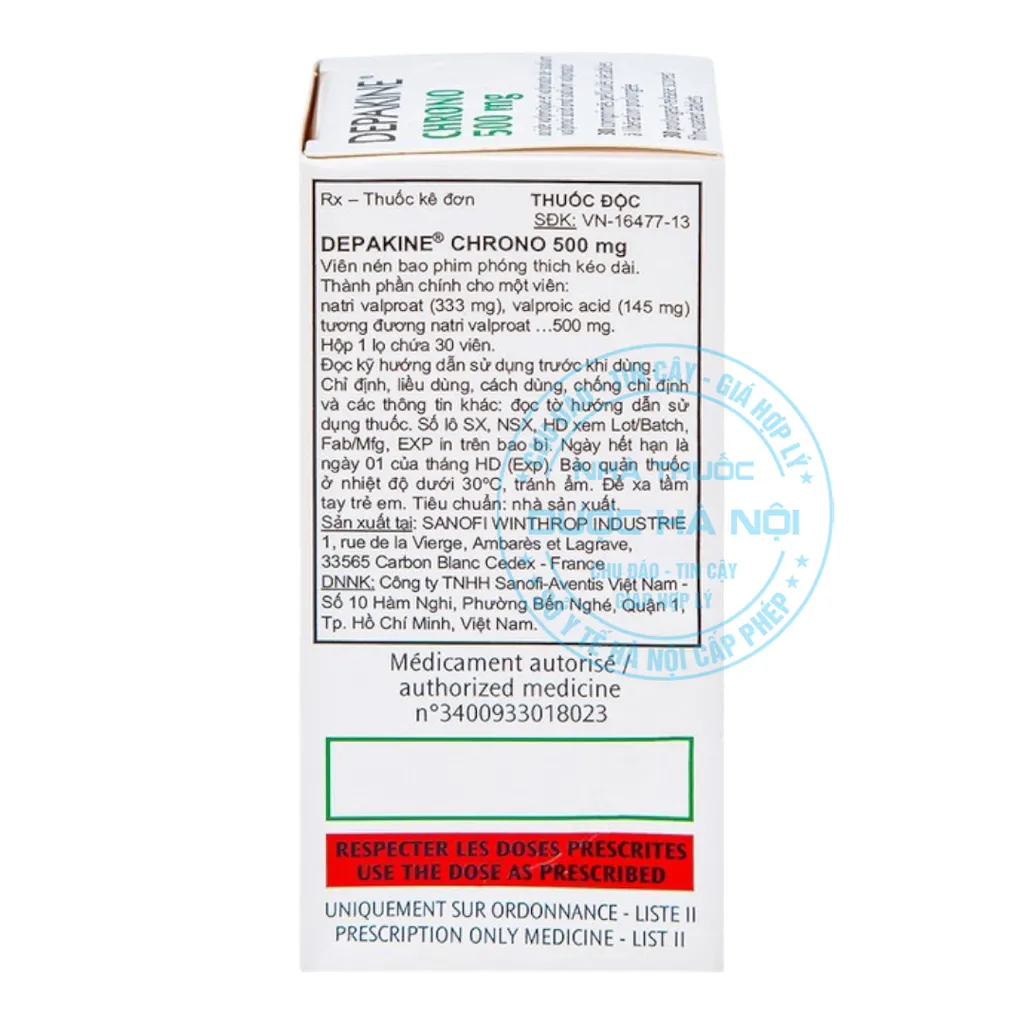 Thuốc Depakine Chrono 500mg