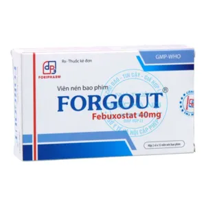 Thuốc Forgout 40mg TW3 kiểm soát nồng độ axit uric trong máu