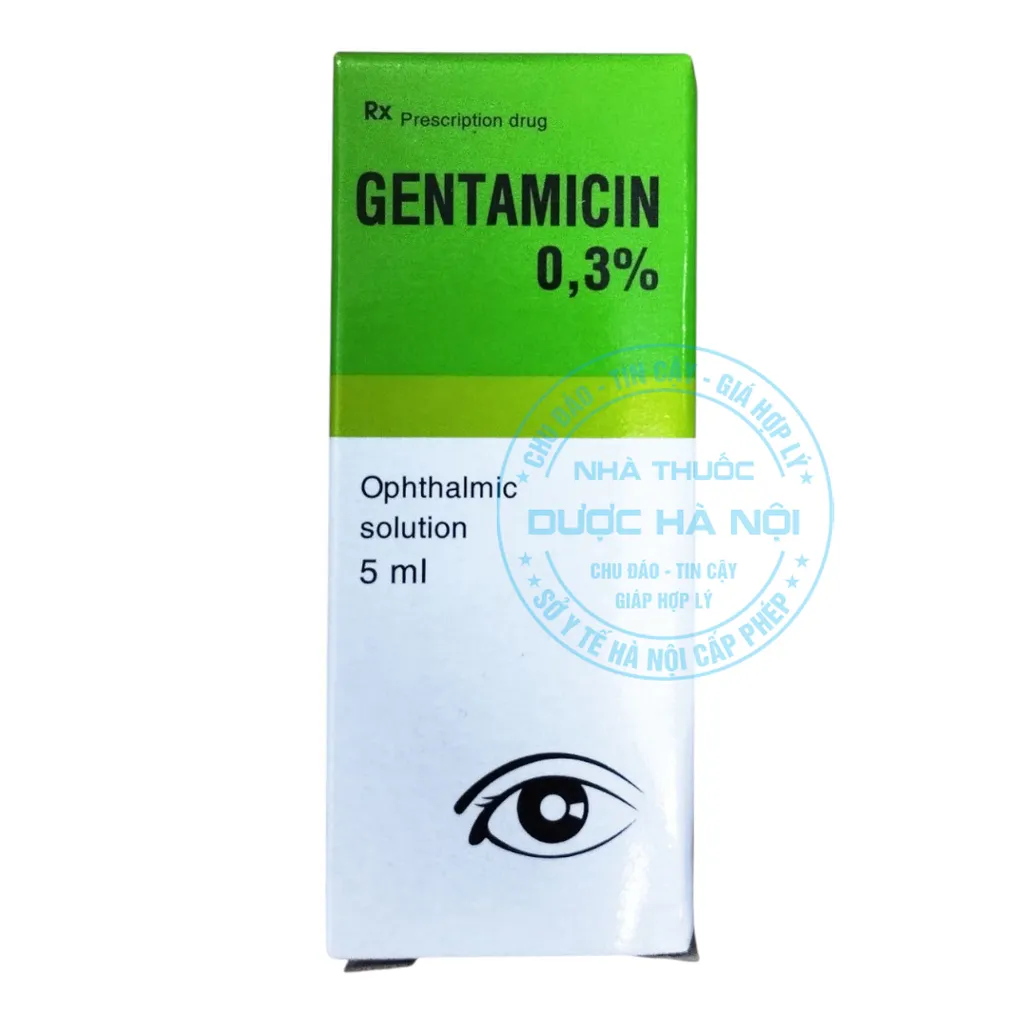 Thuốc nhỏ mắt Gentamicin 0.3% Mekophar