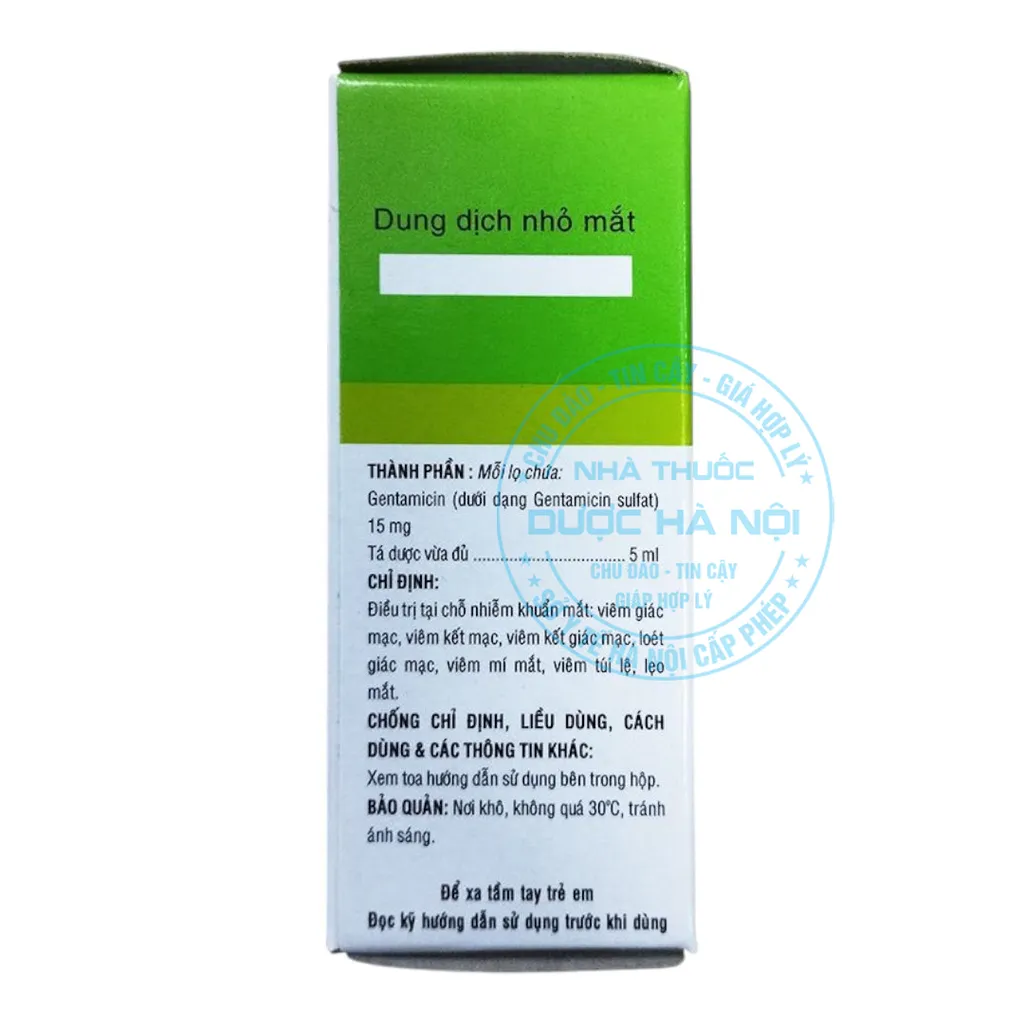 Thuốc nhỏ mắt Gentamicin 0.3% Mekophar