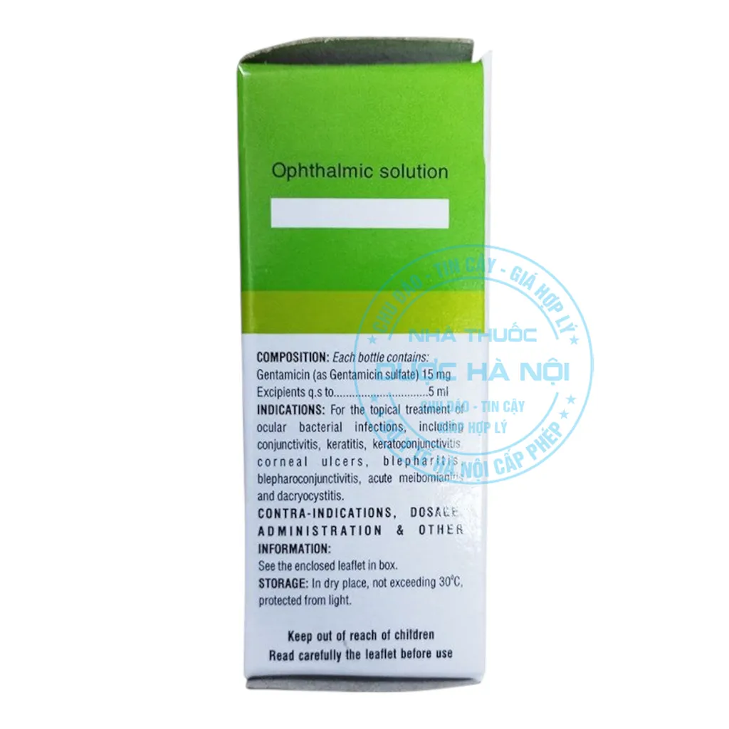 Thuốc nhỏ mắt Gentamicin 0.3% Mekophar