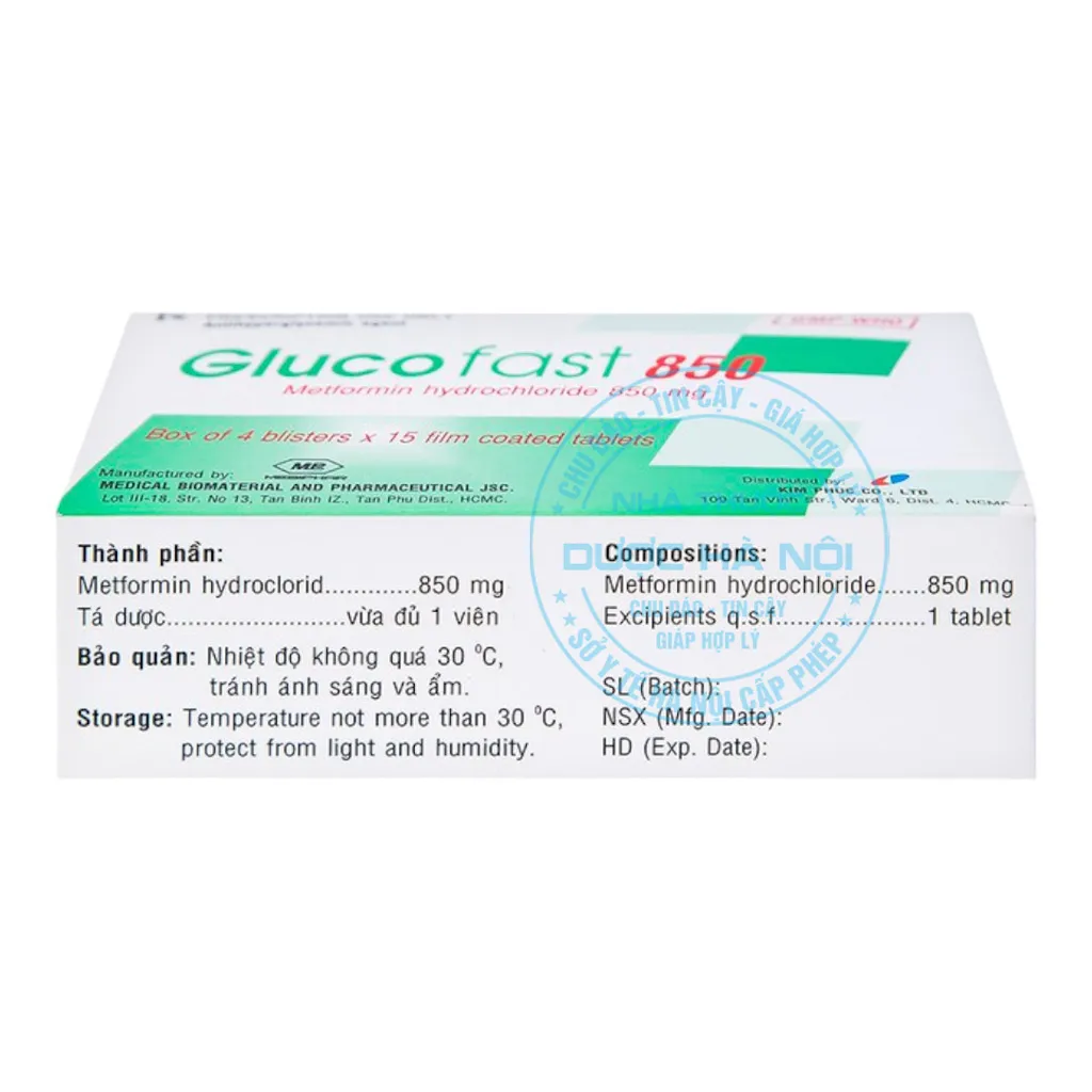 Thuốc Glucofast 850mg