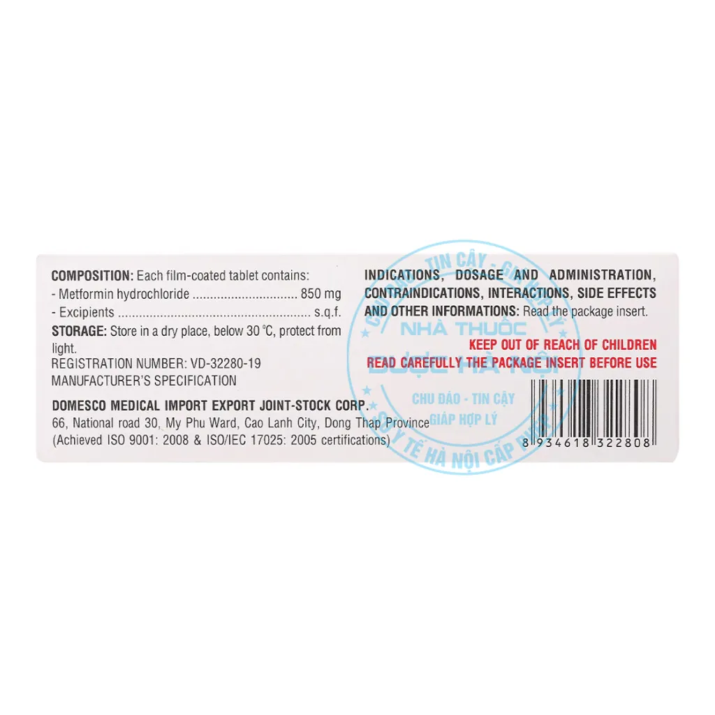 Thuốc Glucofine 850mg