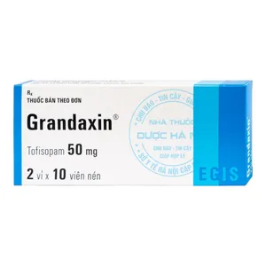 Thuốc Grandaxin 50mg chống lo âu nhẹ với công thức chứa Tofisopam