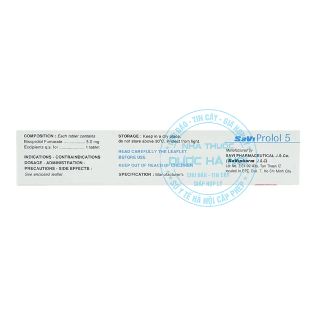 Thuốc Prolol SaVi 10