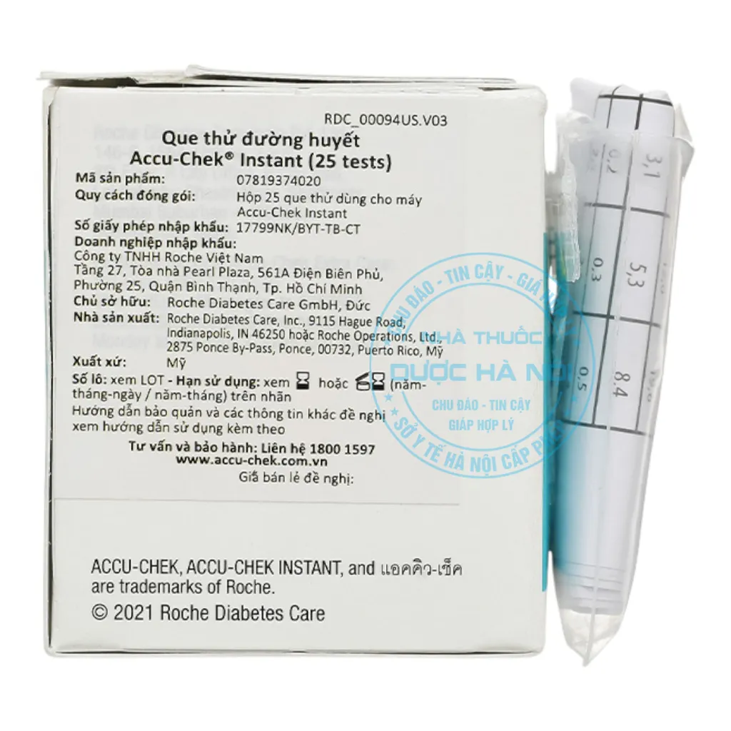 Que thử đường huyết Accu-Chek Instant