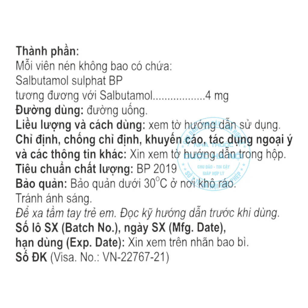 Thuốc Salzol 4mg