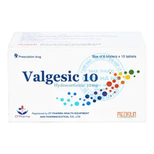 Thuốc Valgesic 10 điều trị tình trạng suy thượng thận ( hộp 6 vỉ x 10 viên )