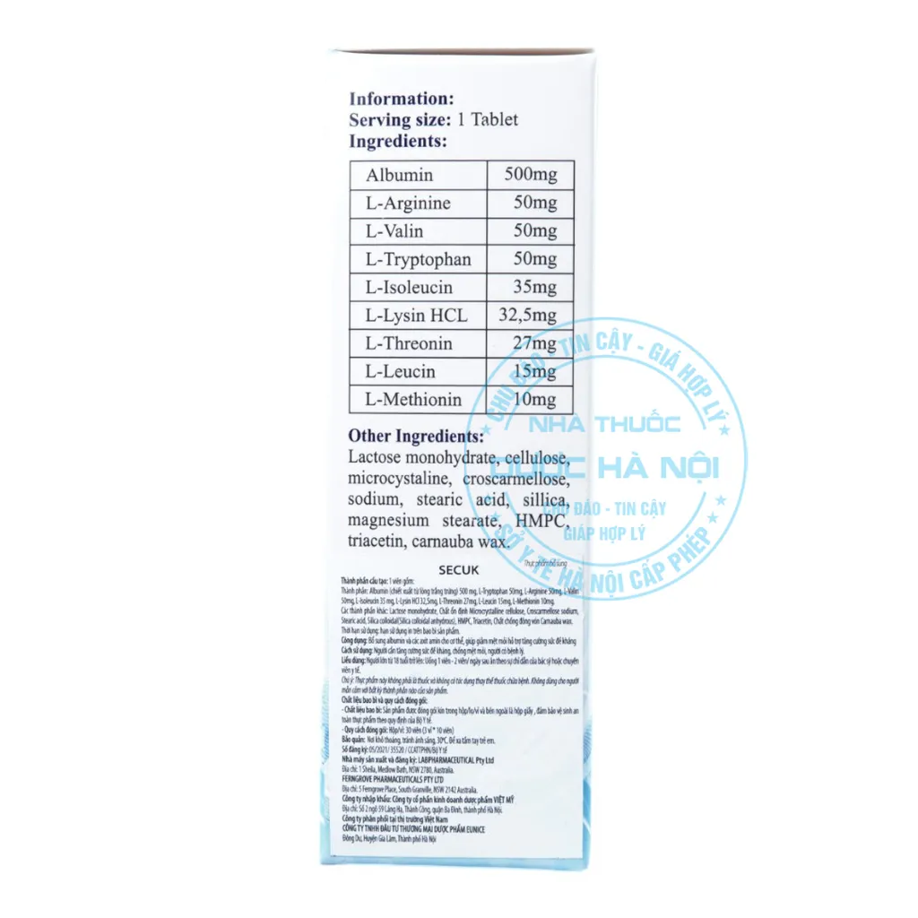 Viên uống  Secuk Albumin
