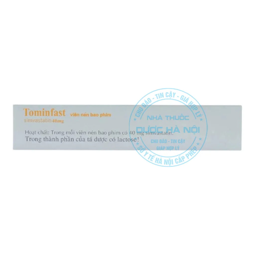Thuốc Tominfast 40mg điều trị tăng cholesterol máu
