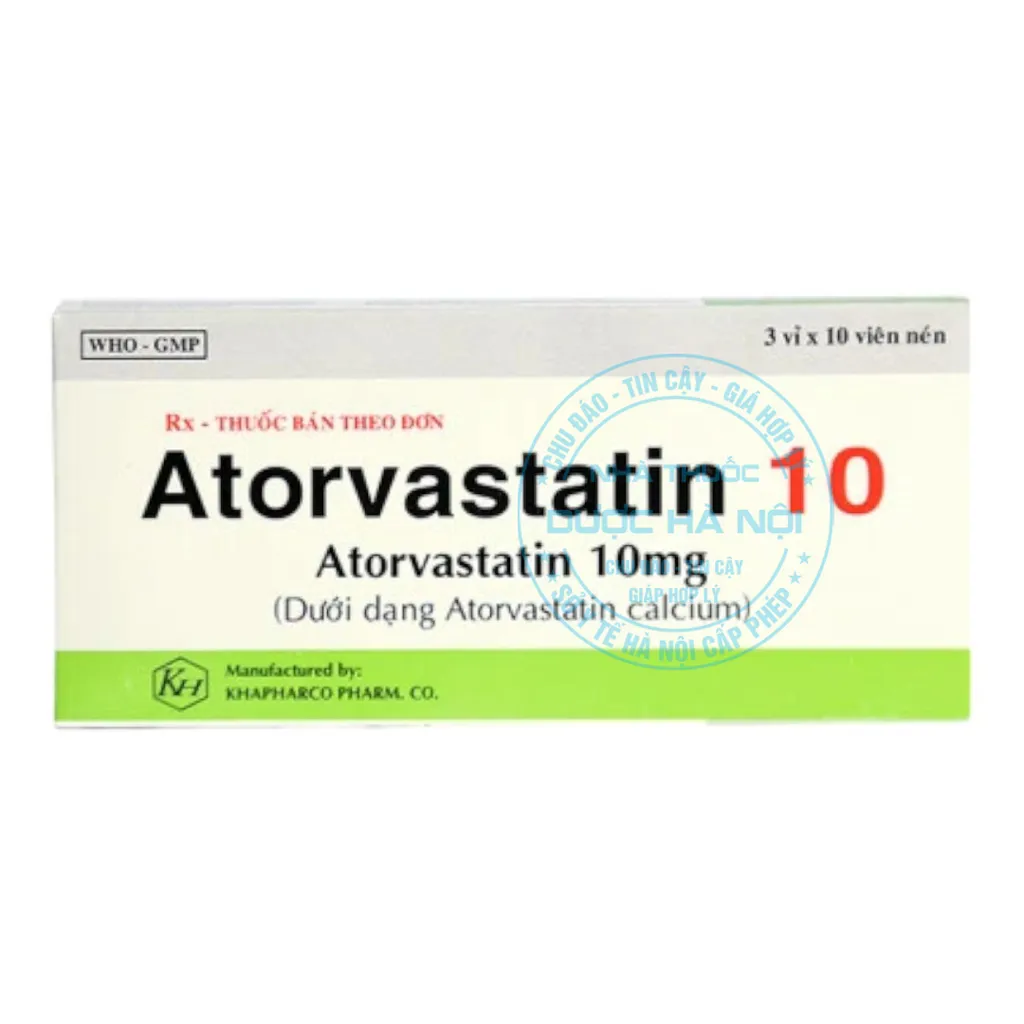 Thuốc Atorvastatin 10mg