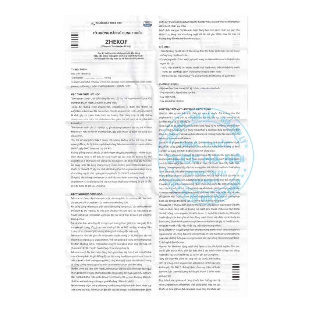 Thuốc Zhekof 40mg Davipharm