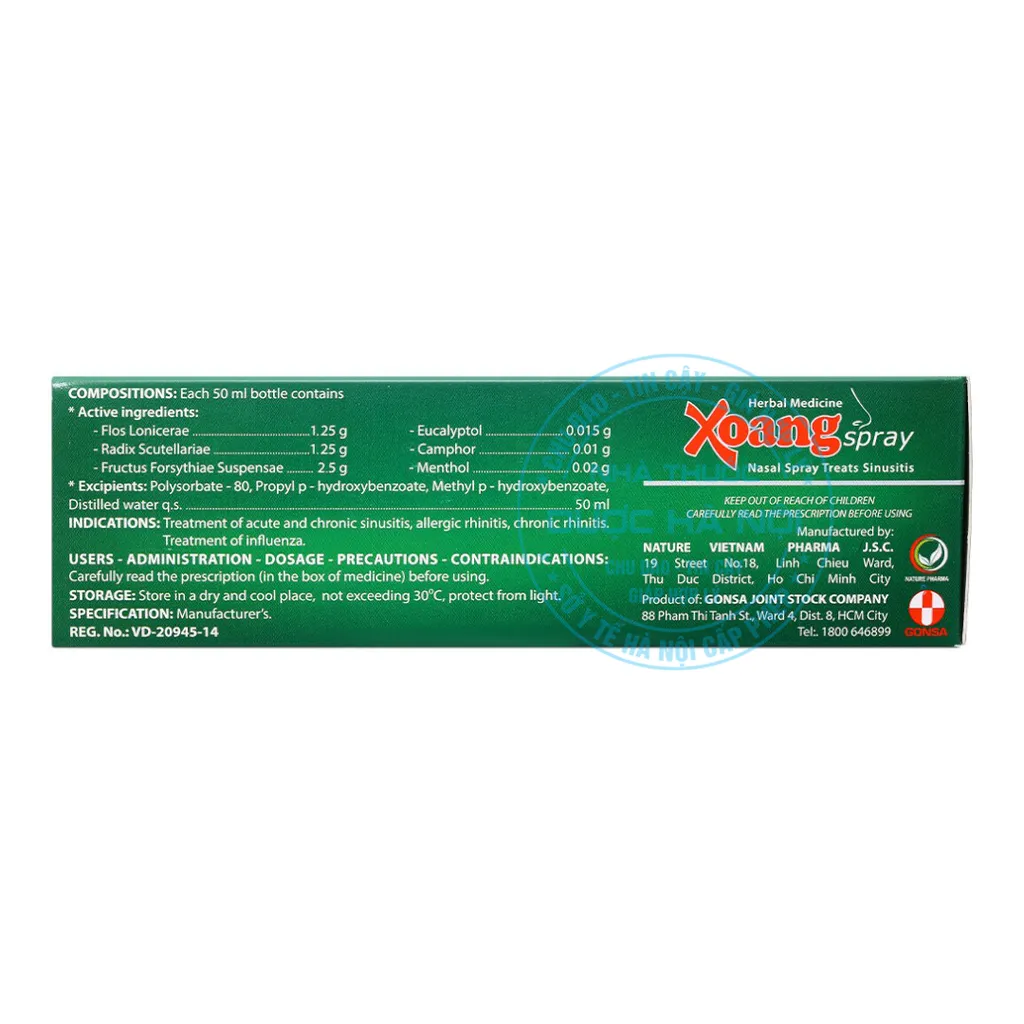 Thuốc xịt mũi Xoangspray