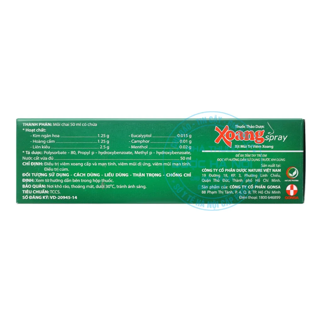 Thuốc xịt mũi Xoangspray