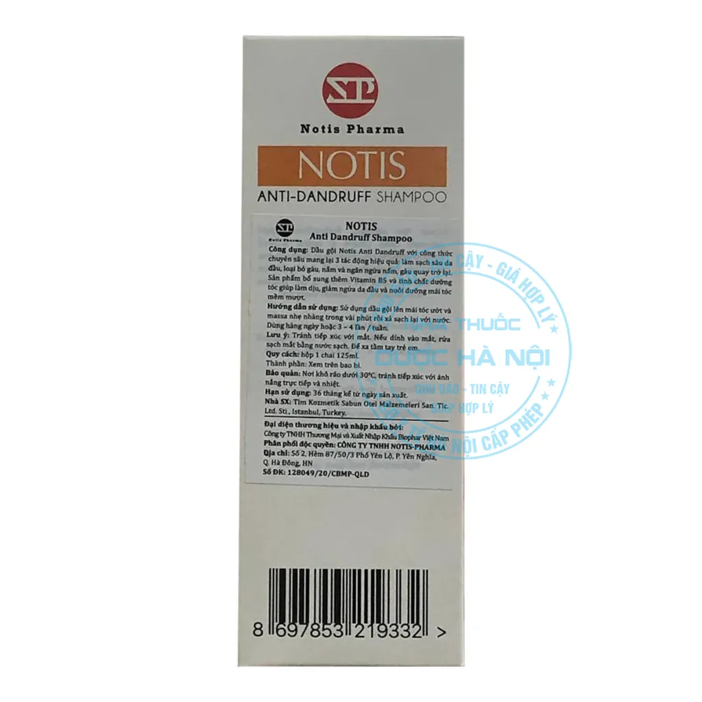 Dầu gội Notis Anti-Dandruff 125ml