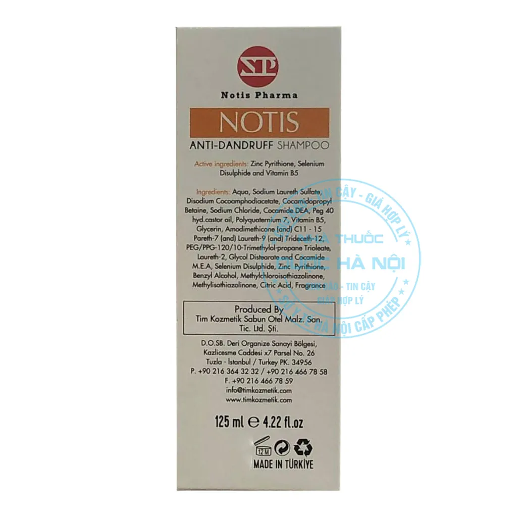 Dầu gội Notis Anti-Dandruff 125ml