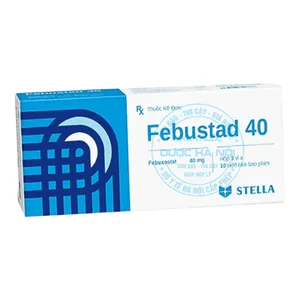 Thuốc Febustad 40 điều trị bệnh gout và những người có nồng độ acid uric huyết cao