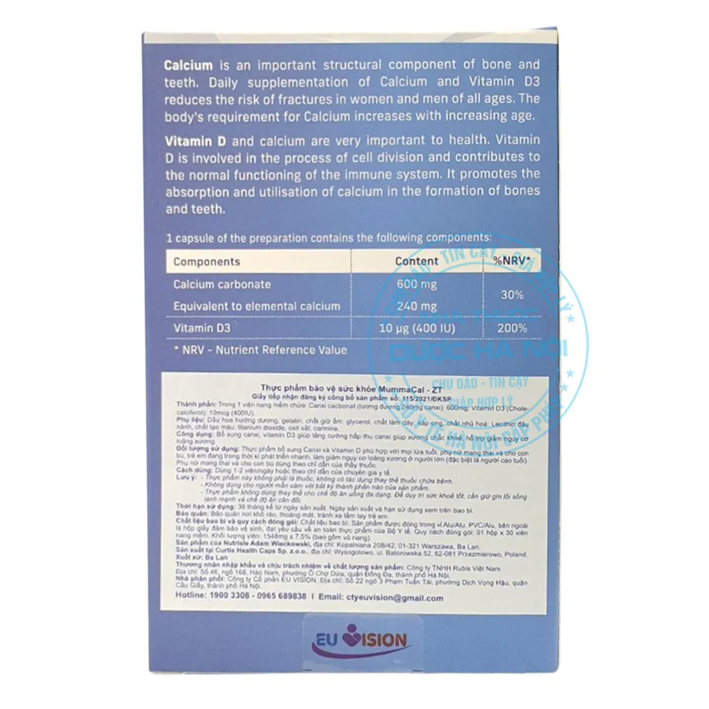 Viên uống Mummacal-ZT