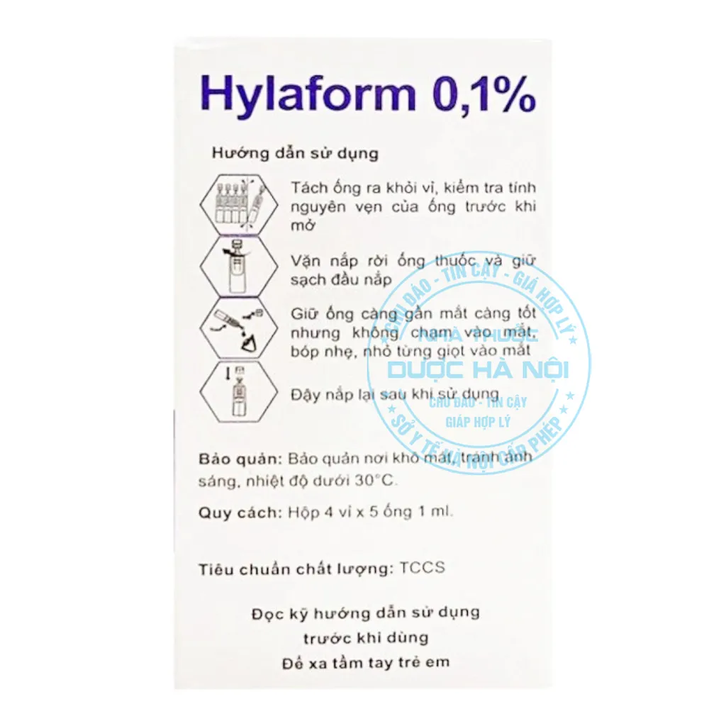 Thuốc nhỏ mắt Hylaform 0.1%