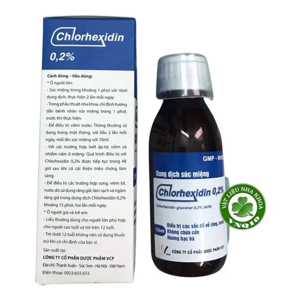 Nước súc miệng Chlorhexidine 0.2% VCP