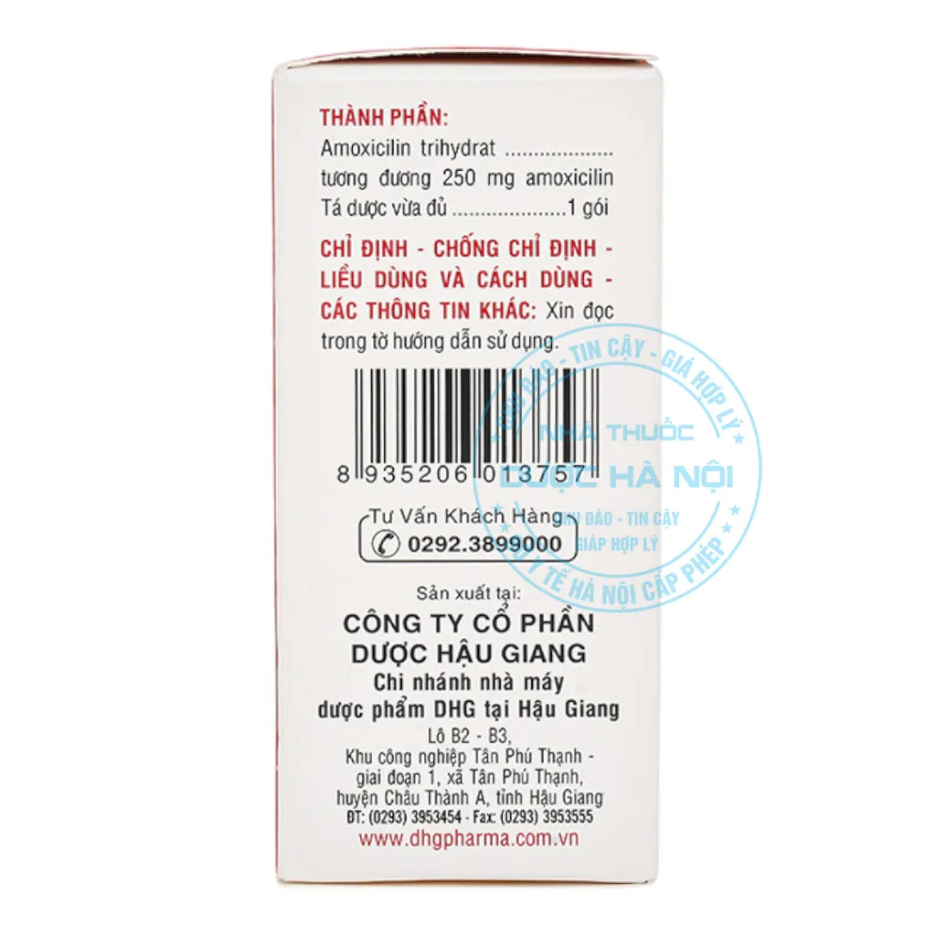 Thuốc bột Hagimox 250 DHG