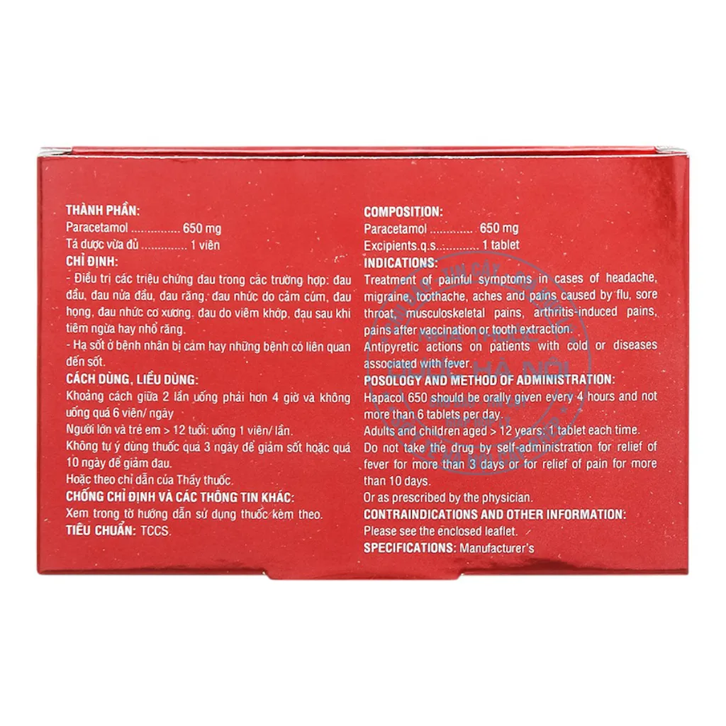 Thuốc Hapacol 650