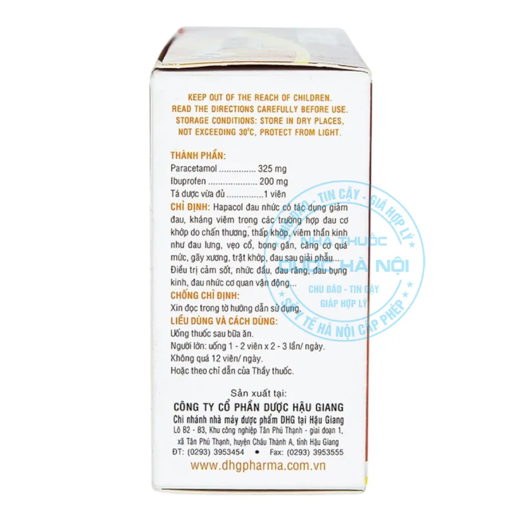 Thuốc Hapacol Đau Nhức