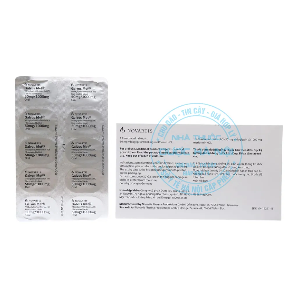 Thuốc Galvus Met 50mg/1000mg