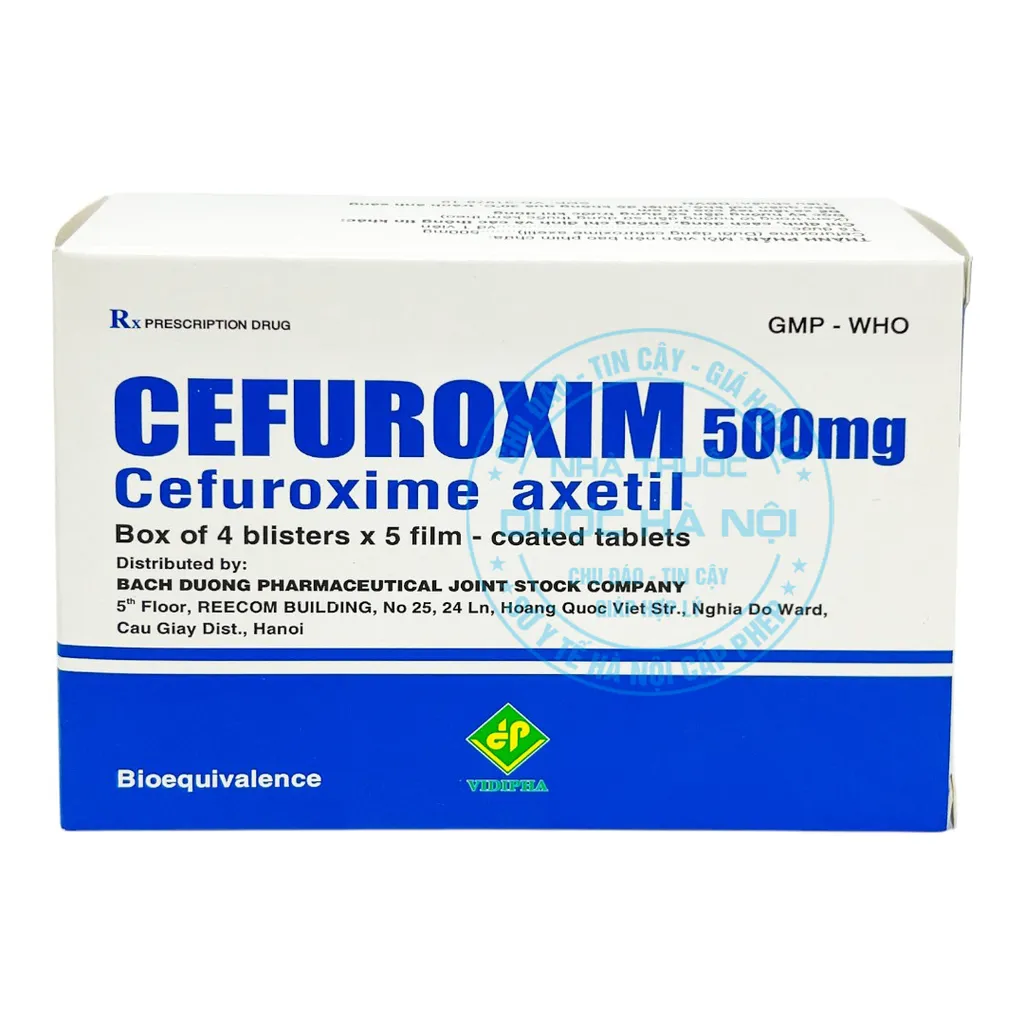 Thuốc Cefuroxim 500mg Vidipha
