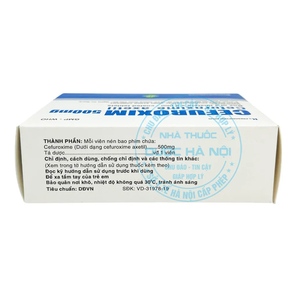 Thuốc Cefuroxim 500mg Vidipha