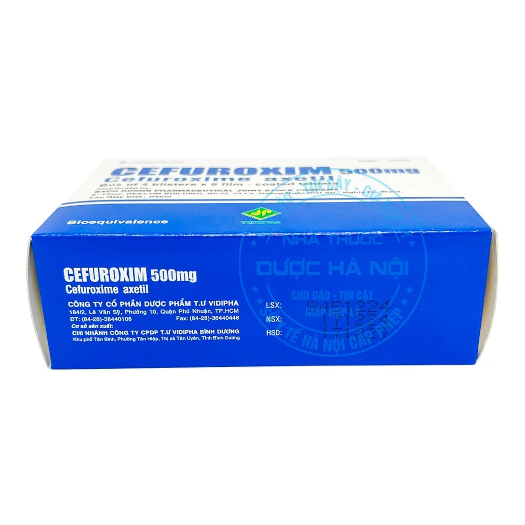 Thuốc Cefuroxim 500mg Vidipha