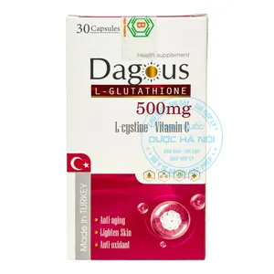 Viên uống Dagous L-glutathione 500mg hỗ trợ làm sáng da và chống oxy hóa